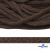Шнур плетеный d-6 мм, 70% хлопок 30% полиэстер, уп.90+/-1 м, цв.1073-т.коричневый - купить в Казани. Цена: 594 руб.
