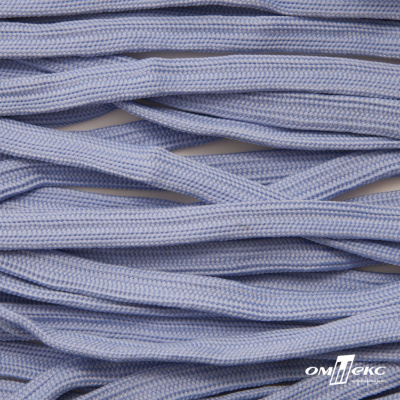 Шнур плетеный (плоский) d-12 мм, (уп.90+/-1м), 100% полиэстер, цв.259 - голубой - купить в Казани. Цена: 8.62 руб.