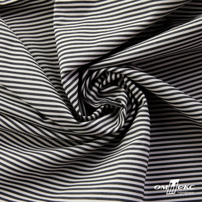 Ткань сорочечная Полоска Кенди, 115 г/м2, 58% пэ,42% хл, шир.150 см, цв.6-черный, (арт.110) - купить в Казани. Цена 306.69 руб.