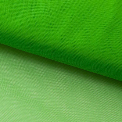 Фатин матовый 16-146, 12 гр/м2, шир.300см, цвет зелёный - купить в Казани. Цена 112.70 руб.