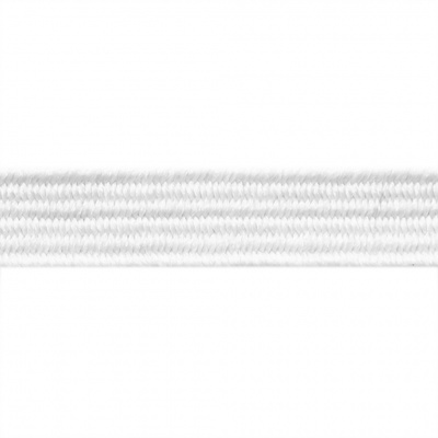 Резиновые нити с текстильным покрытием, шир. 6 мм ( упак.55 м/уп), цв.-белый - купить в Казани. Цена: 210.75 руб.