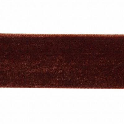 Лента бархатная нейлон, шир.25 мм, (упак. 45,7м), цв.120-шоколад - купить в Казани. Цена: 981.09 руб.
