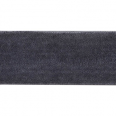 Лента бархатная нейлон, шир.25 мм, (упак. 45,7м), цв.189-т.серый - купить в Казани. Цена: 981.09 руб.