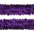Тесьма с пайетками 12, шир. 30 мм/уп. 25+/-1 м, цвет фиолет - купить в Казани. Цена: 1 098.48 руб.