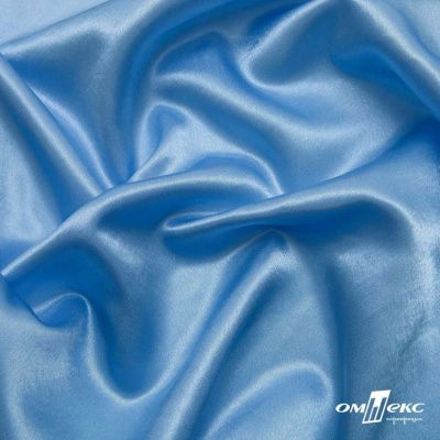 Поли креп-сатин 14-4121, 125 (+/-5) гр/м2, шир.150см, цвет голубой - купить в Казани. Цена 155.57 руб.