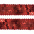 Тесьма с пайетками 3, шир. 20 мм/уп. 25+/-1 м, цвет красный - купить в Казани. Цена: 778.19 руб.