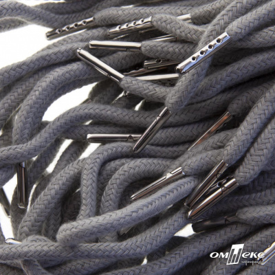 Шнурки #107-08, круглые 130 см, цв.серый - купить в Казани. Цена: 27.16 руб.