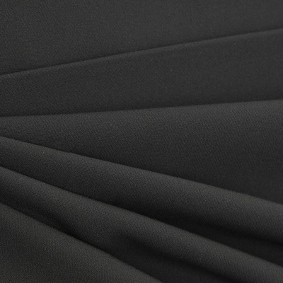 Костюмная ткань "Элис", 220 гр/м2, шир.150 см, цвет чёрный - купить в Казани. Цена 308 руб.
