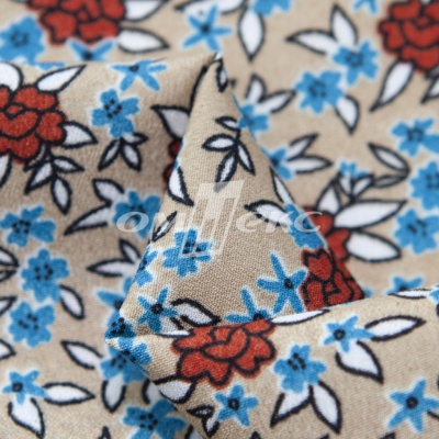 Плательная ткань "Фламенко" 7.1, 80 гр/м2, шир.150 см, принт растительный - купить в Казани. Цена 239.03 руб.