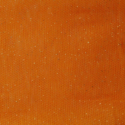 Сетка Глиттер, 24 г/м2, шир.145 см., оранжевый - купить в Казани. Цена 117.24 руб.