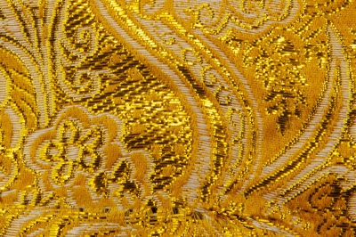 Ткань костюмная жаккард №12, 140 гр/м2, шир.150см, цвет жёлтый - купить в Казани. Цена 383.29 руб.