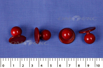 Пуговица поварская "Пукля", 10 мм, цвет красный - купить в Казани. Цена: 2.28 руб.