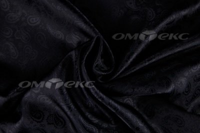 Ткань подкладочная жаккард Р14098, чёрный, 85 г/м2, шир. 150 см, 230T - купить в Казани. Цена 166.45 руб.