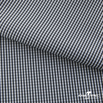 Ткань сорочечная Клетка Виши, 115 г/м2, 58% пэ,42% хл, шир.150 см, цв.6-черный, (арт.111) - купить в Казани. Цена 306.69 руб.