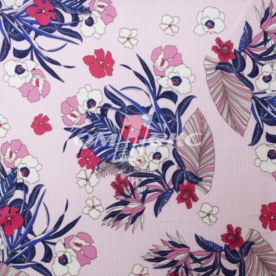 Плательная ткань "Фламенко" 18.1, 80 гр/м2, шир.150 см, принт растительный - купить в Казани. Цена 239.03 руб.