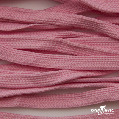 Шнур плетеный (плоский) d-12 мм, (уп.90+/-1м), 100% полиэстер, цв.256 - розовый - купить в Казани. Цена: 8.62 руб.