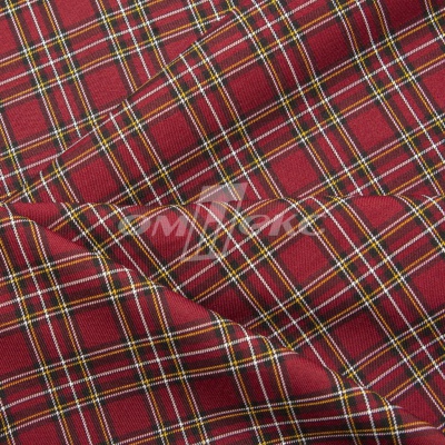 Ткань костюмная клетка 24379 2012, 230 гр/м2, шир.150см, цвет бордовый/бел/жел - купить в Казани. Цена 539.74 руб.