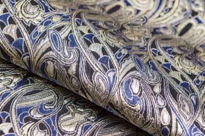 Ткань костюмная жаккард, 135 гр/м2, шир.150см, цвет синий№18 - купить в Казани. Цена 441.95 руб.