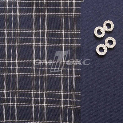 Ткань костюмная клетка 24379 2060, 230 гр/м2, шир.150см, цвет т.синий/бел/сер - купить в Казани. Цена 528.72 руб.
