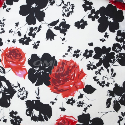 Плательная ткань "Фламенко" 22.1, 80 гр/м2, шир.150 см, принт растительный - купить в Казани. Цена 239.03 руб.