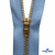 Молнии джинсовые металл т-5, 18 см латунь (YG), цв.-деним (231) - купить в Казани. Цена: 22.80 руб.