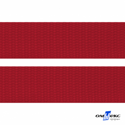 Красный- цв.171-Текстильная лента-стропа 550 гр/м2 ,100% пэ шир.40 мм (боб.50+/-1 м) - купить в Казани. Цена: 637.68 руб.