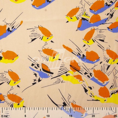 Плательная ткань "Софи" 14.1, 75 гр/м2, шир.150 см, принт птицы - купить в Казани. Цена 241.49 руб.