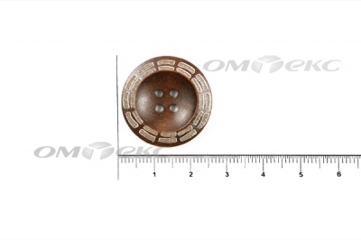 Пуговица деревянная круглая №53 (25мм) - купить в Казани. Цена: 3.68 руб.