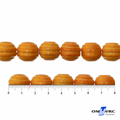 0309-Бусины деревянные "ОмТекс", 16 мм, упак.50+/-3шт, цв.003-оранжевый - купить в Казани. Цена: 62.22 руб.