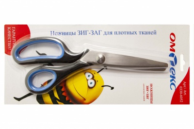 Ножницы арт.0330-6052 "ЗИГ-ЗАГ" 5 мм, для плотных тканей , 9"/ 229 мм - купить в Казани. Цена: 733.08 руб.