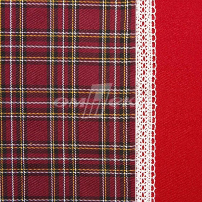 Ткань костюмная клетка 24379 2012, 230 гр/м2, шир.150см, цвет бордовый/бел/жел - купить в Казани. Цена 528.72 руб.