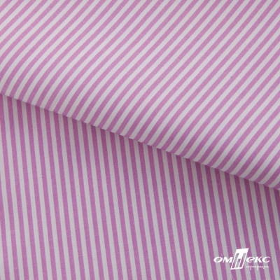 Ткань сорочечная Полоска Кенди, 115 г/м2, 58% пэ,42% хл, шир.150 см, цв.1-розовый, (арт.110) - купить в Казани. Цена 306.69 руб.