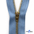 Молнии джинсовые металл т-4, 18 см латунь (YG), цв.-деним (231) - купить в Казани. Цена: 21.57 руб.