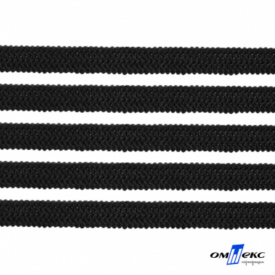 Лента эластичная вязанная (резинка) 4 мм (200+/-1 м) 400 гр/м2 черная бобина "ОМТЕКС" - купить в Казани. Цена: 1.78 руб.