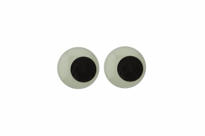 Глазки для игрушек, круглые, с бегающими зрачками, 8 мм/упак.100+/-2 шт, цв. -черно-белые - купить в Казани. Цена: 28.86 руб.