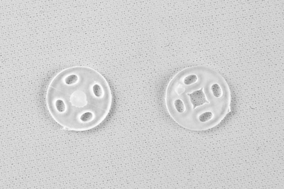 Кнопки пришивные пластиковые 10 мм, блистер 24шт, цв.-прозрачные - купить в Казани. Цена: 48.41 руб.