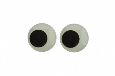Глазки для игрушек, круглые, с бегающими зрачками, 18 мм/упак.50+/-2 шт, цв. -черно-белые - купить в Казани. Цена: 41.81 руб.