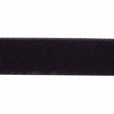 Лента бархатная нейлон, шир.12 мм, (упак. 45,7м), цв.03-черный - купить в Казани. Цена: 448.27 руб.