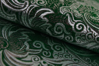 Ткань костюмная жаккард, 135 гр/м2, шир.150см, цвет зелёный№4 - купить в Казани. Цена 441.94 руб.