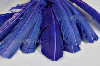 Декоративный Пучок из перьев, перо 23см/синий - купить в Казани. Цена: 12.34 руб.