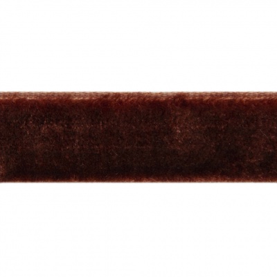 Лента бархатная нейлон, шир.12 мм, (упак. 45,7м), цв.120-шоколад - купить в Казани. Цена: 392 руб.